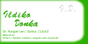 ildiko donka business card